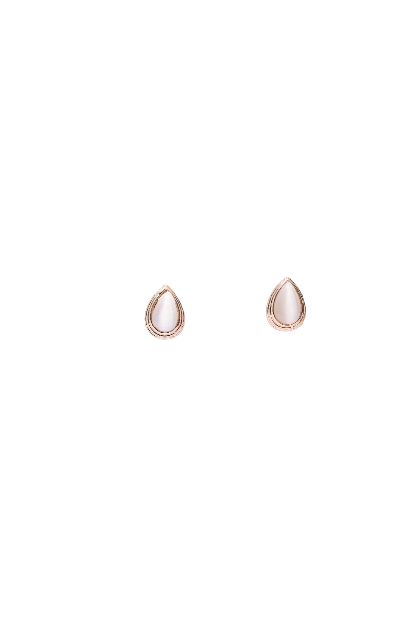 Namokriti Minimalist Teardrop Earrings with Pearl Finish – Timeless Jewelry